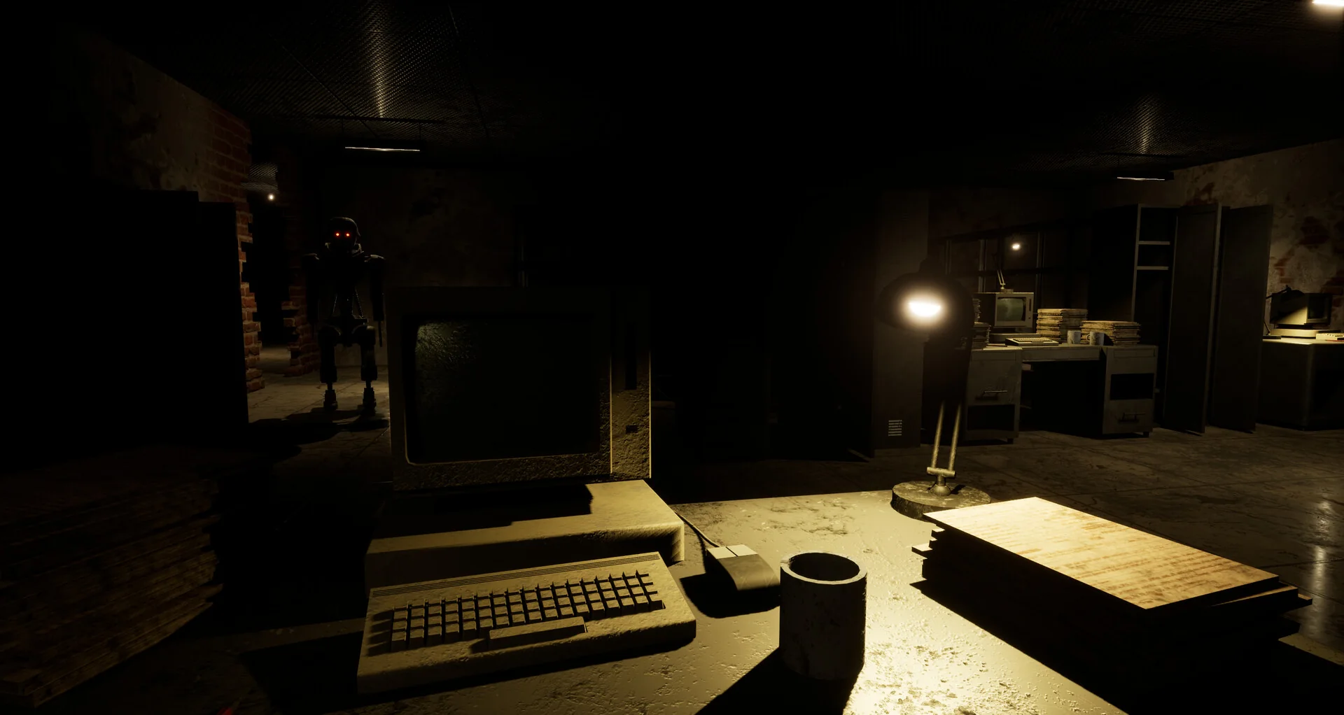 Dark first-person gameplay scene from 30 Mikes 'Til Extraction