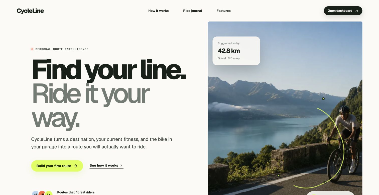 CycleLine Web-App für personalisierte Velorouten